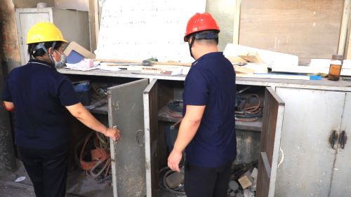 鑄鋼件生產(chǎn)廠(chǎng)家-騰飛鑄鋼例行安全檢查